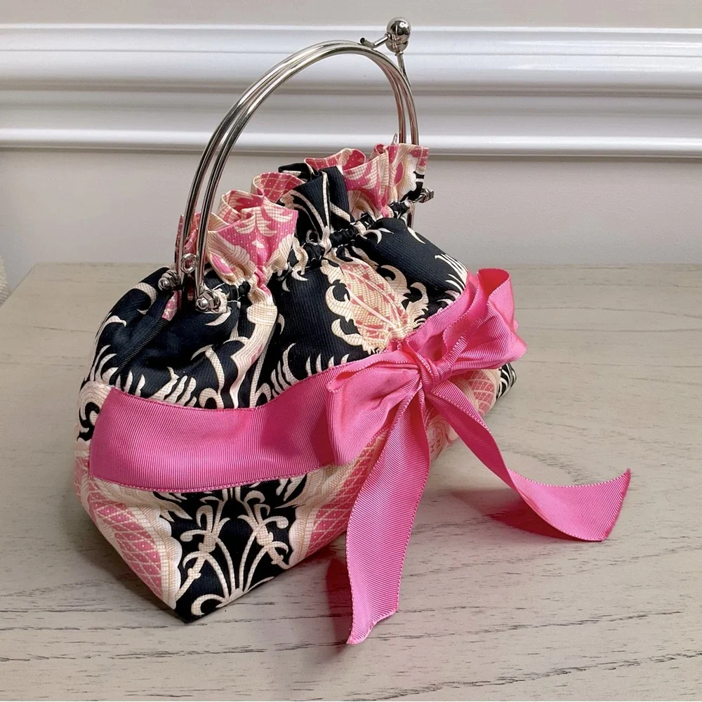 Fornash Pretty In Pink Printed Paisley Purse Handbag Womens Balletcore Coquette - Picture 2 of 4